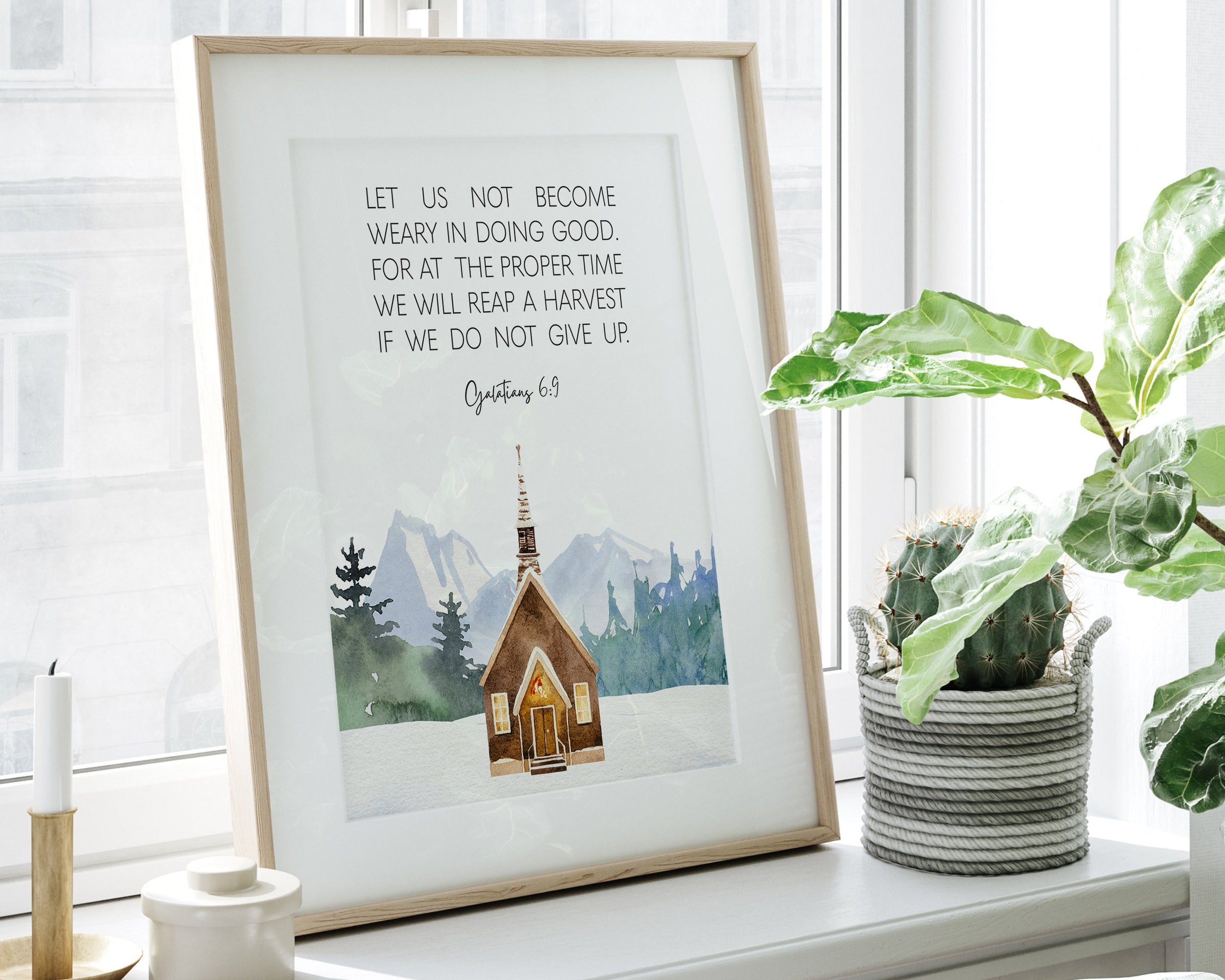 Art Print for Galatians 6:9 by Dwell on Sunday School Zone