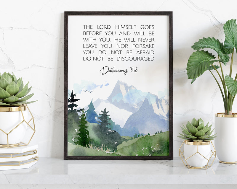 DEUTERONOMY 31:8 | Scripture Wall Art