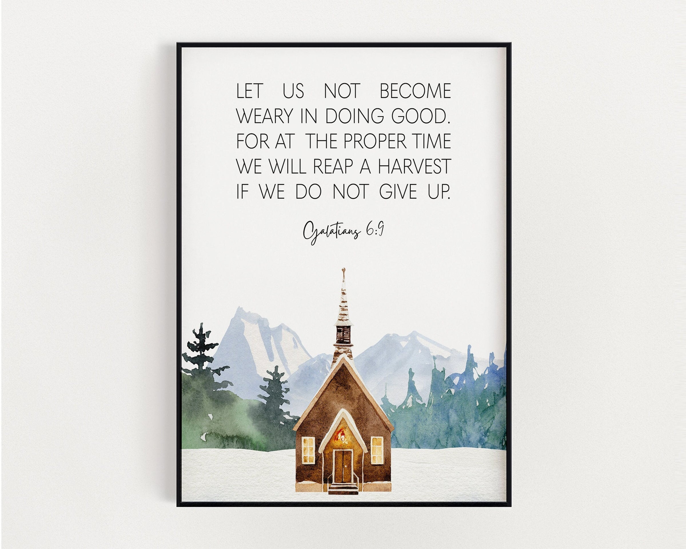 Art Print for Galatians 6:9 by Dwell on Sunday School Zone