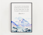 PSALM 121: 1-4 | Scripture Wall Art