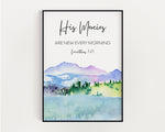 LAMENTATIONS 3:23 | Scripture Wall Art