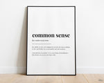 COMMON SENSE DEFINITION PRINT