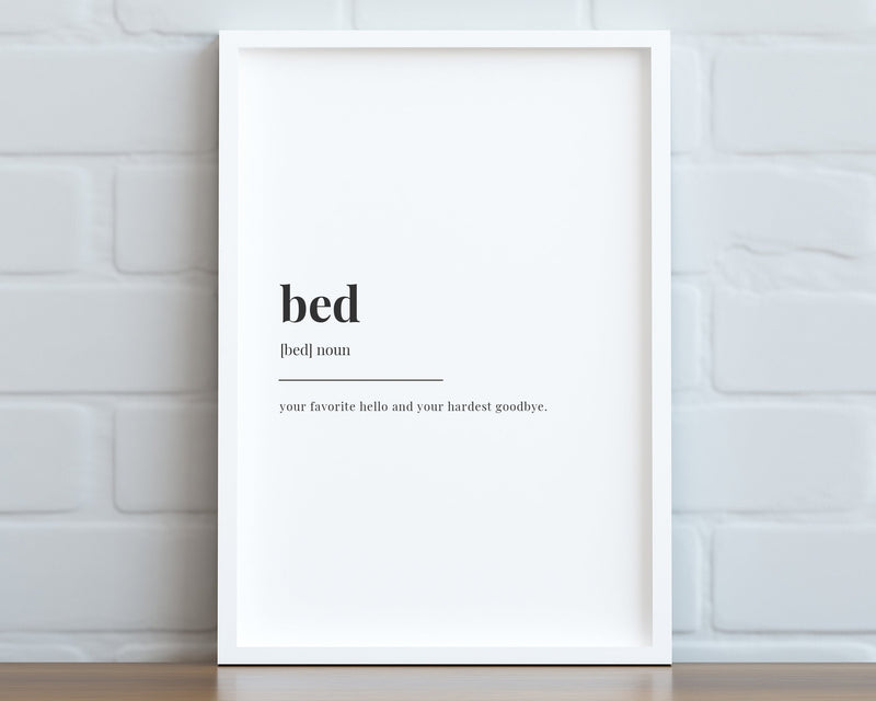 BED DEFINITION PRINT