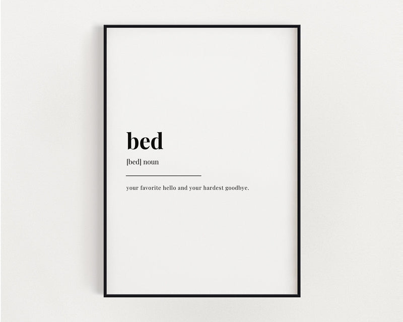 BED DEFINITION PRINT