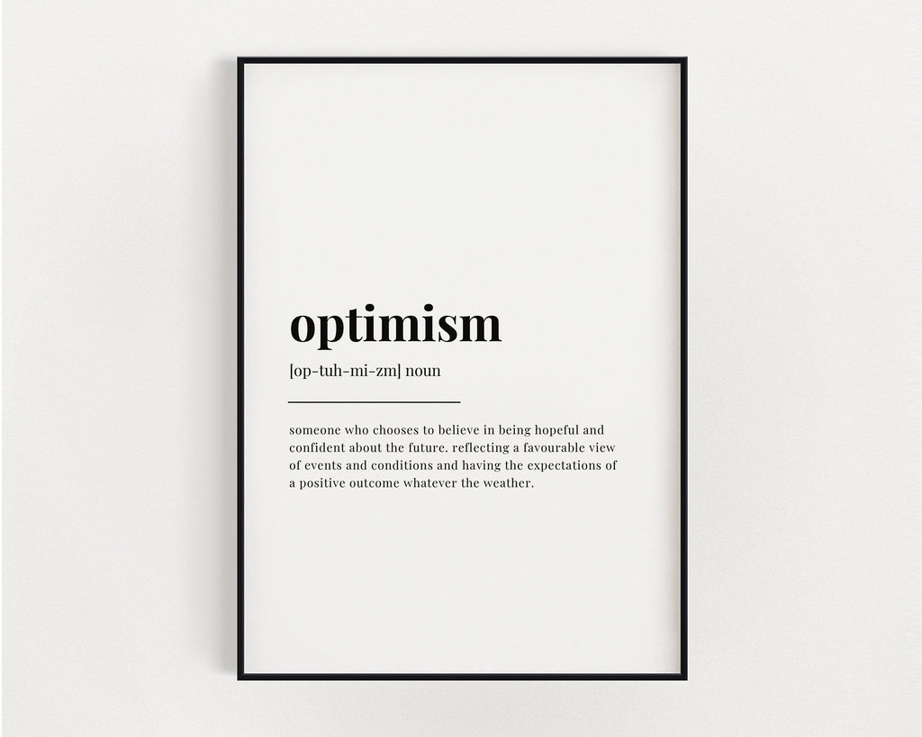 OPTIMISM DEFINITION PRINT