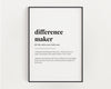 DIFFERENCE MAKER DEFINITION PRINT