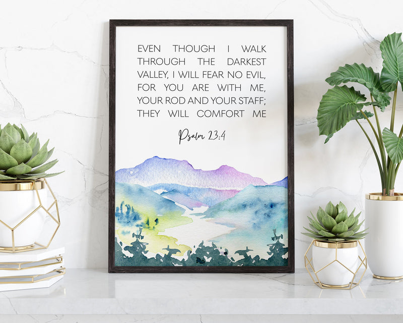 PSALM 23:4 | Scripture Wall Art