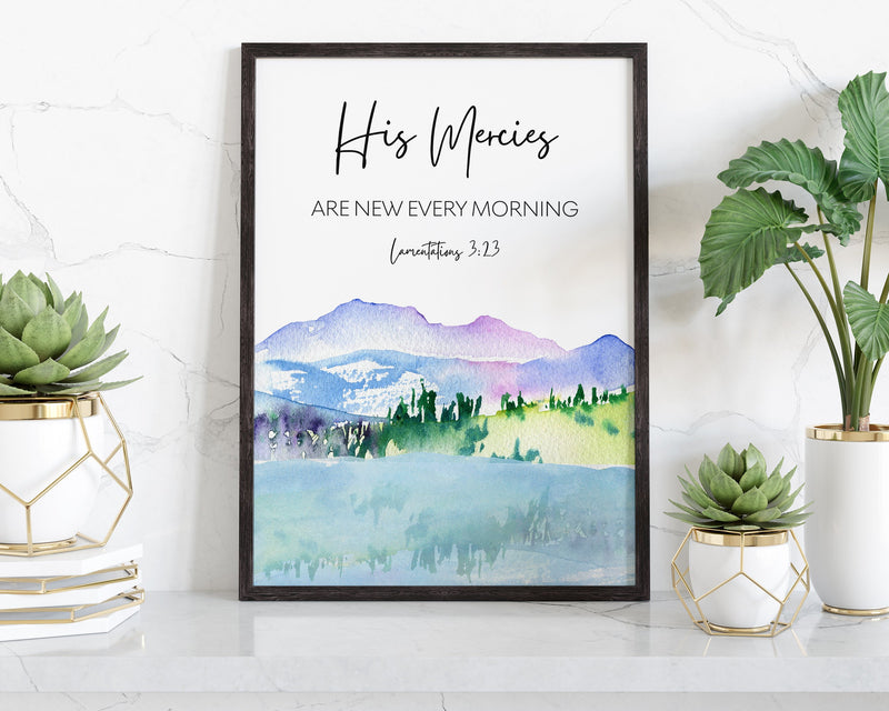 LAMENTATIONS 3:23 | Scripture Wall Art