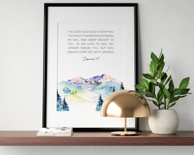 ZEPHANIAH 3:17 | Scripture Wall Art