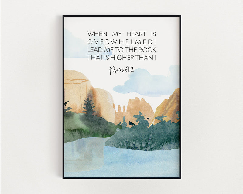 PSALM 61:2 | Scripture Wall Art