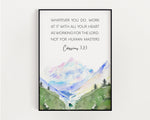 COLOSSIANS 3:23  | Scripture Wall Art