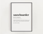 SNOWBOARDER DEFINITION PRINT