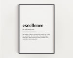 EXCELLENCE DEFINITION PRINT